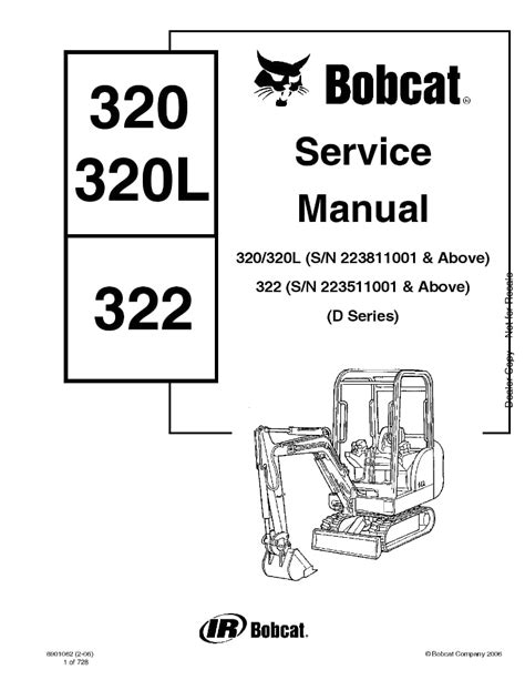 bobcat 320 320 l compact excavator service repair manual|bobcat 320 specifications.